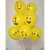 Смайлы эмоции жёлтый пастель 25 шариков