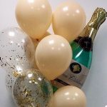 Фольгированный шар бутылка шампанского 39″/99 см с гелием