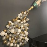 Фольгированный шар бутылка шампанского 39″/99 см с гелием