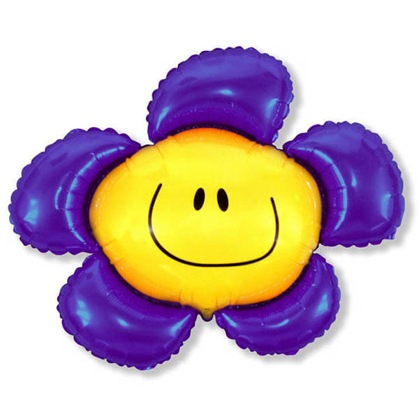 Фольгированный шар цветок фиолетовый 41″/104 см с гелием