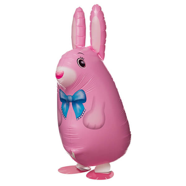 Ходячий шар розовый кролик 25"/64 см с гелием